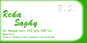 reka saghy business card